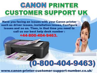 Canon printer tech support UK 0-800-404-9463